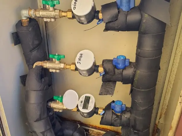 Contatori dell'acqua in batteria