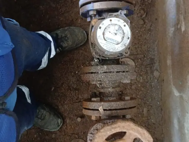 Contatore di grosso calibro in pozzetto
