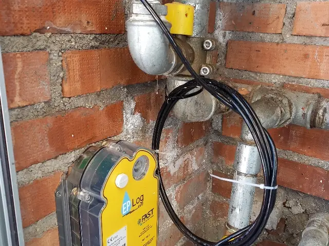 Punto di monitoraggio della pressione su un contatore gas